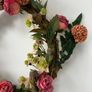 Handmade Rattan Wreath with Pink Roses & Dried Botanicals, 35-inch Image 4