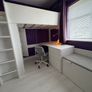 Loft bed frame with desk, chair and storage Image 5