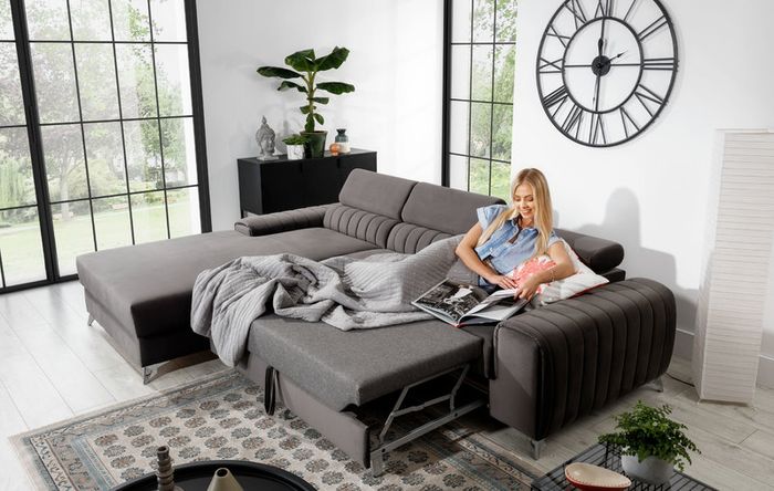 Luxury couch beautiful design corner sofa bed GRAYS