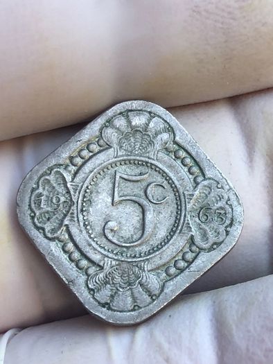 5 cents Nederland Antilles 1963 low mintage 400k