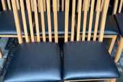 2 x Stunning Leather &amp; Wooden Kitchen Dining Chairs - Can Deliver