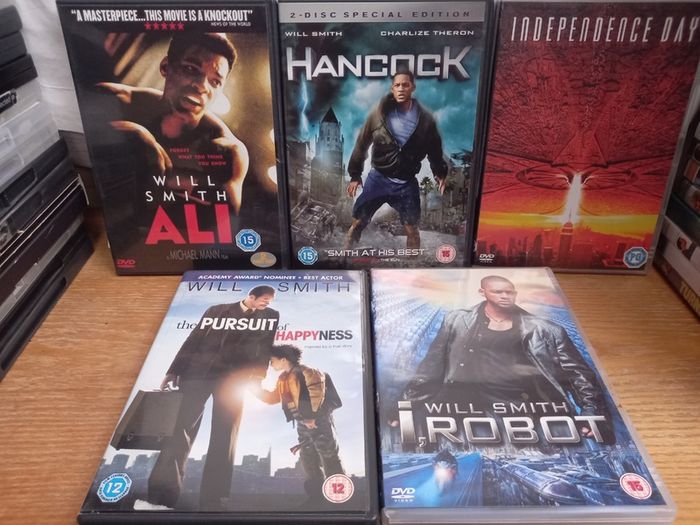 Will Smith Dvd Collection Bundle Ali Independence Day I,robot Etc