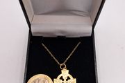 Celtic cross 9ct  yellow gold necklace