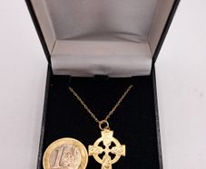 Celtic cross 9ct  yellow gold necklace