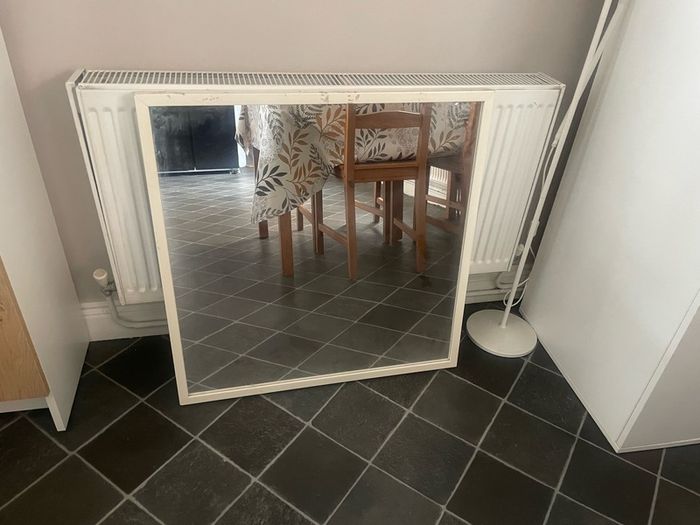 ikea square white mirror