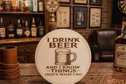 Man Cave Bar Laser Engraved Coaster