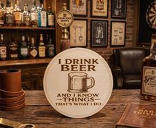 Man Cave Bar Laser Engraved Coaster