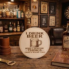 Man Cave Bar Laser Engraved Coaster