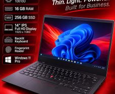Lenovo ThinkPad X1 Carbon Gen 8 | Premium Business Laptop | Intel Core i7 10th Gen | 16GB RAM | 256GB SSD | Full HD