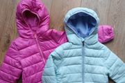 Two coats - pink and light green