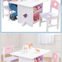 kids table and