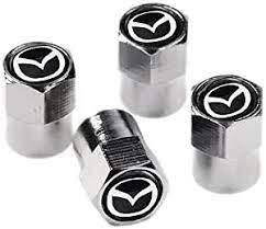 Black M Logo Metal Chrome Tyre Valve Dust Caps. Flair Crossover Mazda2 Demio Mazda3 Mazda6 Atenza Mx-5 Roadster Cx-3 Cx-4 Cx-5 Cx-8 Cx-9