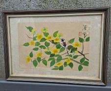 Vintage East Asian Silk Hand painting