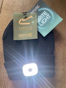 kids beanie hat with torch light Regatta 7-10y New