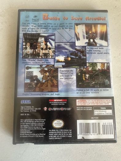 Nintendo GameCube  Skies of Arcadia Legends USA NTSC Original Disc & Case