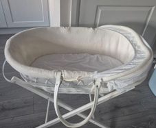 Cream Moses Basket and Stand