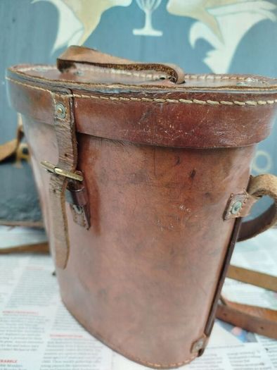 Vintage Leather Binoculars Case