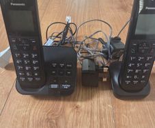 Panasonic phones x 2 with all accessories as shown, barely used