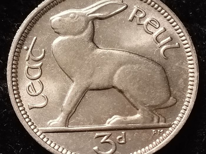 Ireland - 1968 - 3 Pence - Hare - UNC - KM.12a - [2079]