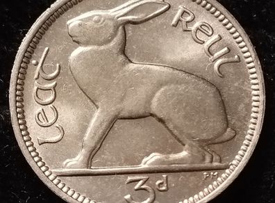 Ireland - 1968 - 3 Pence - Hare - UNC - KM.12a - [2079]