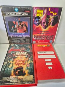 Vintage Horror VHS Collection - Nightmare on elm st,Ghoulies etc Mold-Free! Ex-Rental / Xtra-Vision Eras Prices in description (Will Split)