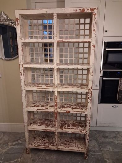 Beautiful and unique distressed wood effect bookcase