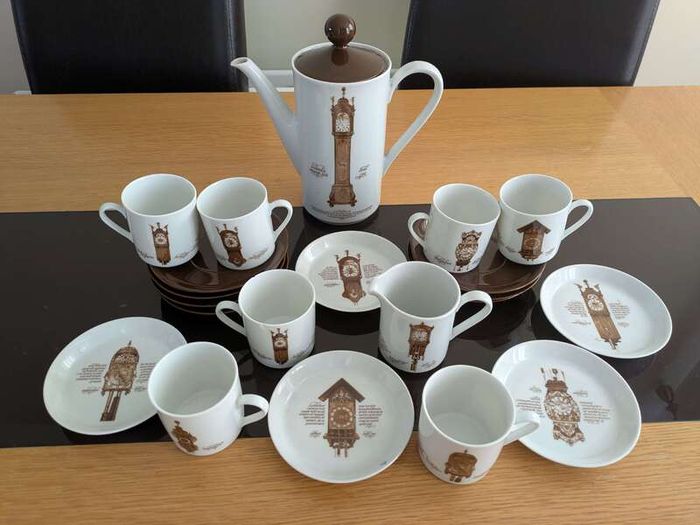 Clock design Coffee Set
