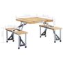 Folding Camping Table with 4 Seats Steel Aluminium Image 10