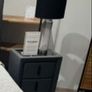 Kingsize vegan leather bed & bedside lockers Image 10