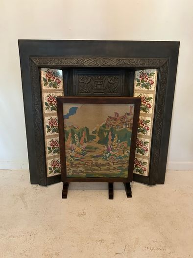 Beautiful Cast Iron Tiled Fireplace Insert