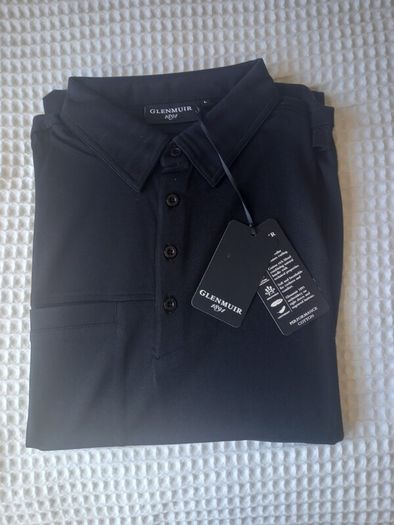 Glenmuir Black Golf Polo shirt Size L Unopened