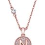 Brand new Shira Designer Jewellery rose gold pendant necklace with initial N, letter N Image 3