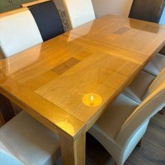 Dining table and 8 chairs