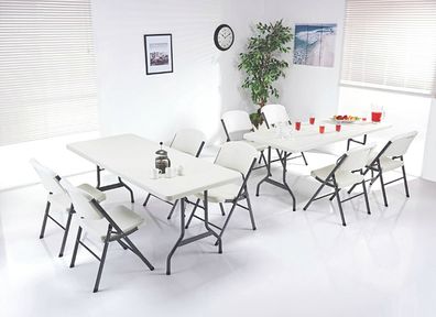 White Folding Rectangular Table 1800mm