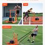 Weight Sled, Steel Power Sled, Fitness Training Sleds for Athletic Exercise Speed Improvement, Workout Equipment with Adjustable Height Handle, Compatible with 25/51 mm Weight Plates, Orange Image 7