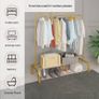 NEW SALE | Clothing Garment Rack 110CM Metal Clothes Rail Coat Rail with Bottom Rack for Coats Skirts Shirts Sweaters Image 2