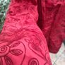 Vintage Betty Barclay red blazer with embossed floral detail small Image 4