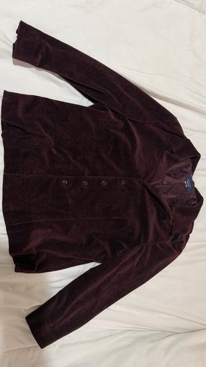 Vintage burgundy velvet blazer