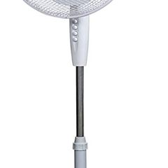 16" Inch, Lightweight, Pedestal Fan, 3 Speeds, Wide-Angled Oscillation, Powerful Airflow, Adjustable Height, White (FREE POSTAGE)