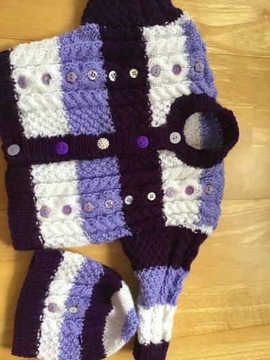Baby cardigan and hat sets