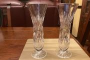Two Galway Crystal vases   SALE. in perfect condition , as just displayed .height is 9 inches .