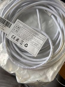 Cat 7 Ethernet Cable 5m, White Cat 7 Internet Cable High Speed Network Cable 600MHz 10Gbps 24AWG Wifi Cable S/FTP Shielded Patch Cable RJ45 LAN Cable Outdoor Wlan Cable for PS5/4 Router Modem