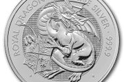 2026 UK 5 Pounds 2 oz Silver Bullion Coin - Tudor Beasts The Dragon BU (In Capsule)