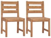 Garden Chairs 2 pcs Solid Teak Wood