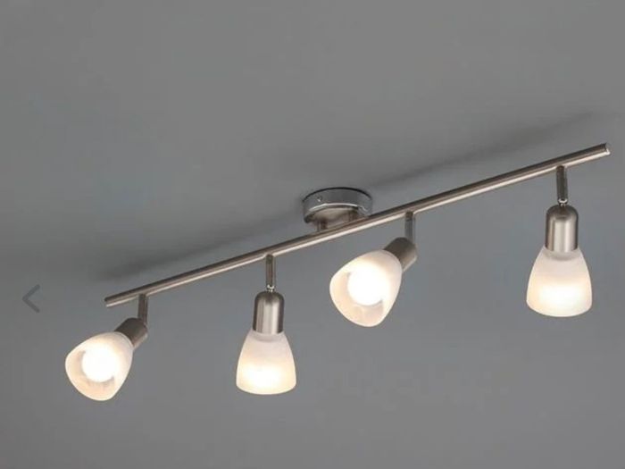 4-way brushed metal spotlight ceiling light