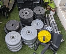 Exercise weight, handles, etc