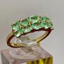 Silver ring with Colombian emeralds Image 6