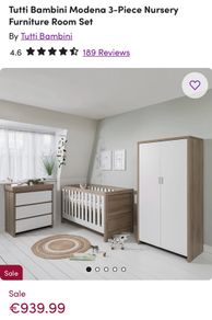 Tutti Bambini baby nursery furniture set