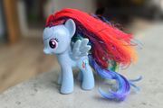 Rainbow Dash Brushable Figure Sparkle Glitter MLP G4 My Little Pony 2010