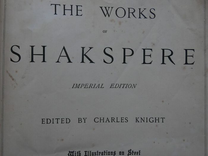 Antique (big and heavy) Imperial Shakespeare 1800s, Charles Knight, ,Volume 1